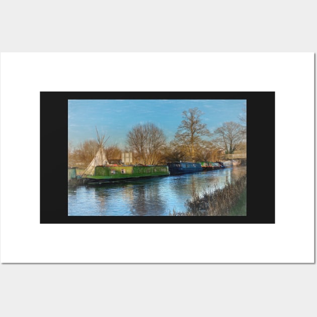 Canal Boats And A Teepee Wall Art by IanWL